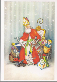Sinterklaas mer cadeautjes prentbriefkaart [A87904]