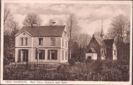 Ned. Herv. Pastorie met Kerk - Lage Vuursche - oude kaart [15421]