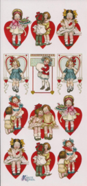 Kinderen met hartjes poezieplaatjes Stickers P65
