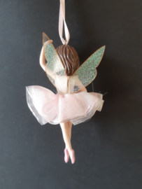 Bruine haarkleur elf ballerina kerstornament Kurt S. Adler