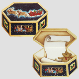Kerst Boxes kaart: Kerstman met zijn rendieren [XC-1114]
