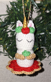 Haakpatroon PDF Kersthanger Unicorn Marshmallows