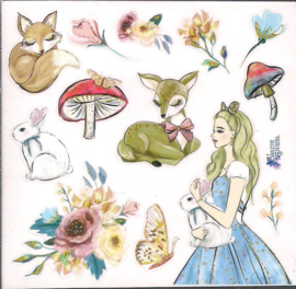 Woodland poezieplaatjes Stickers K123