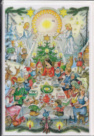 Adventskalender Kaart: Sprookjes aan het kerstdiner - 12475
