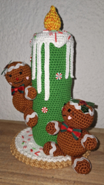 Haakpatroon PDF Gingerbread Kerstkaars