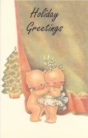 Relief prentbriefkaart Kewpies Holiday Greetings
