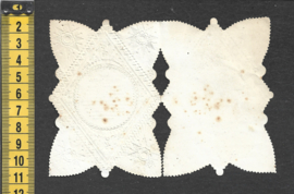 Valentijn met relief en poezieplaatjes antieke kaart (306)