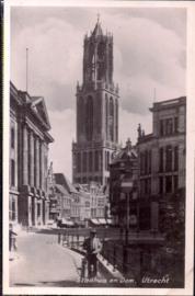Stadhuis en Dom - Utrecht - oude kaart [15175]