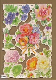 Bloemen met viooltje poezieplaatjes MLP 1990
