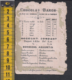 Chocolat Baron-Anvers  - Huis in de sneeuw reclame Litho (483)