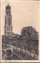 Oude Gracht met Dom - Utrecht - oude kaart [15190]