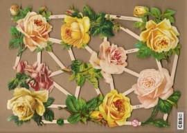 Sierlijke rozen met steel poezieplaatjes 7346