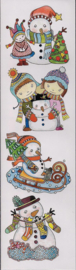 Vrolijke kerst poezieplaatjes Stickers Strip QT23