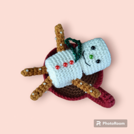 Crochet Pattern PDF Christmas ornament Hot Chocolate with Marshmallow