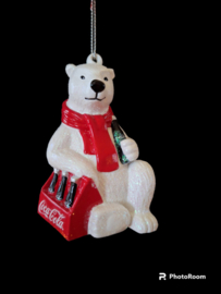 Coca-Cola ijsbeer met krat kerstornament Kurt S. Adler