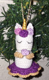 Toebehoren bij haakpatroon Kersthanger Unicorn Marshmallow