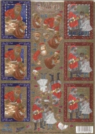 Metallic Kerstmannen met - 760026