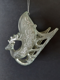 Zeegroene arreslee met zilver kerstornament Kurt S. Adler