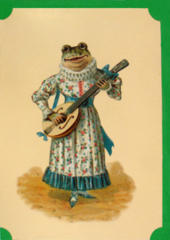 Frogs - Kikkers kaart: Mevrouw Kikker met de banjo [EC-2151]