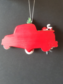 Kerstman bij candy wagen kerstornament Kurt S. Adler