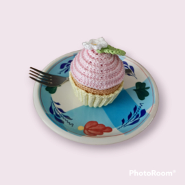 Vanille Cupcake met licht geel hoesje