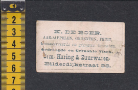 K. de Boer Bilderdijkstraat 98 reclame Litho (332)