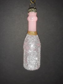 Champagne kerstornament glas