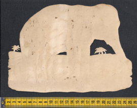 Olifant op steppe antiek poezieplaatje (597)
