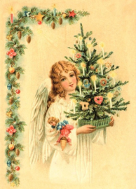 Kerstengel Reliefkaart EF 3066