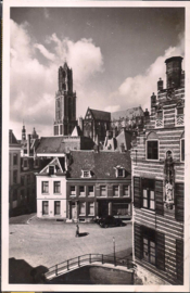 Domtoren met Paushuis - Utrecht - oude kaart [15204]