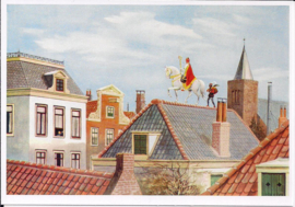 Sint en Piet op het dak - J.C.Kesler prentbriefkaart [D1136]