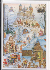 Adventskalender Kaart: Sprookjes in de sneeuw - 12476