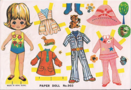 Aankleedpopjes - drie verschillende met kleertjes - Paperdolls