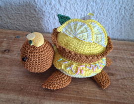 Crochet Pattern PDF Turtle with Lemon Merengue cake