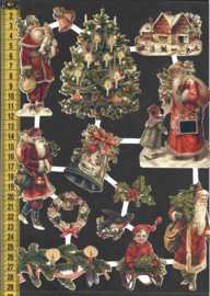 Nostalgisch Kerstfeest Deense poezieplaatjes met glitter