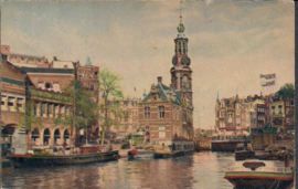 Munttoren - Amsterdam - oude kaart [15010]