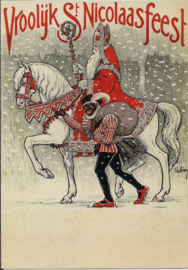 Vroolijk St. Nicolaasfeest prentbriefkaart [C11111]