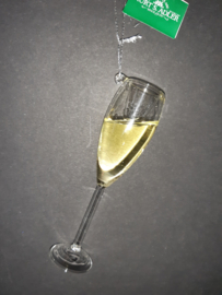 Champagne glas kerstornament Kurt S. Adler
