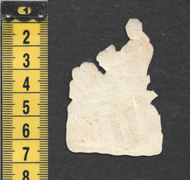 Soldaat bij de kapper antiek poezieplaatje (787)