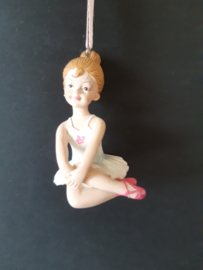 Kleine ballerina wit kerstornament Kurt S. Adler