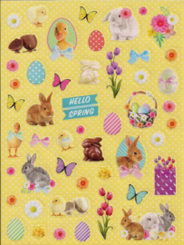 Pasen papier stippen stickers 2
