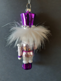 Nutcracker paarse hoed kerstornament Kurt S. Adler