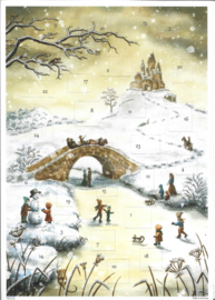 10514 Over het brugje naar de Kerk met kerst Adventskalender