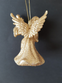 Gouden muziek engeltje 1 kerstornament Kurt S. Adler