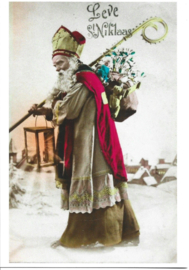 Leve Sinterklaas op stap prentbriefkaart [1C2349]