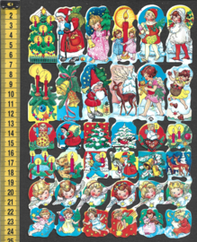 10 vel 3066 EAS Vrolijke Kerst oude poëzieplaatjes