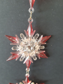 Rood roze ijssterren hanger 2 kerstornament Kurt S. Adler