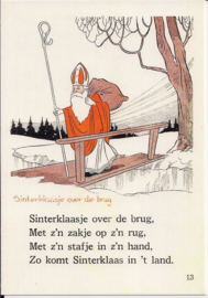 Sinterklaasje over de brug- Phiny Dick prentbriefkaart [C10482]