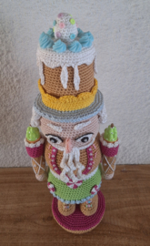 Haakpatroon PDF Roze Koek Nutcracker met taart