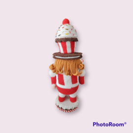 Cupcake Nutcracker rood wit